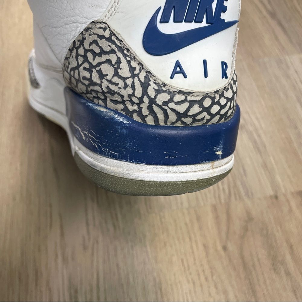 Jordan 3 OG True Blue 2016 men’s size 11.5 white basketball swoosh - Picture 6 of 12